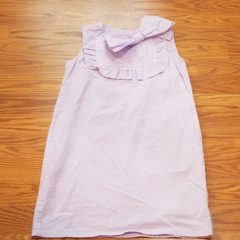 Kyle & Kale lavender purple bib bow dress sz 7